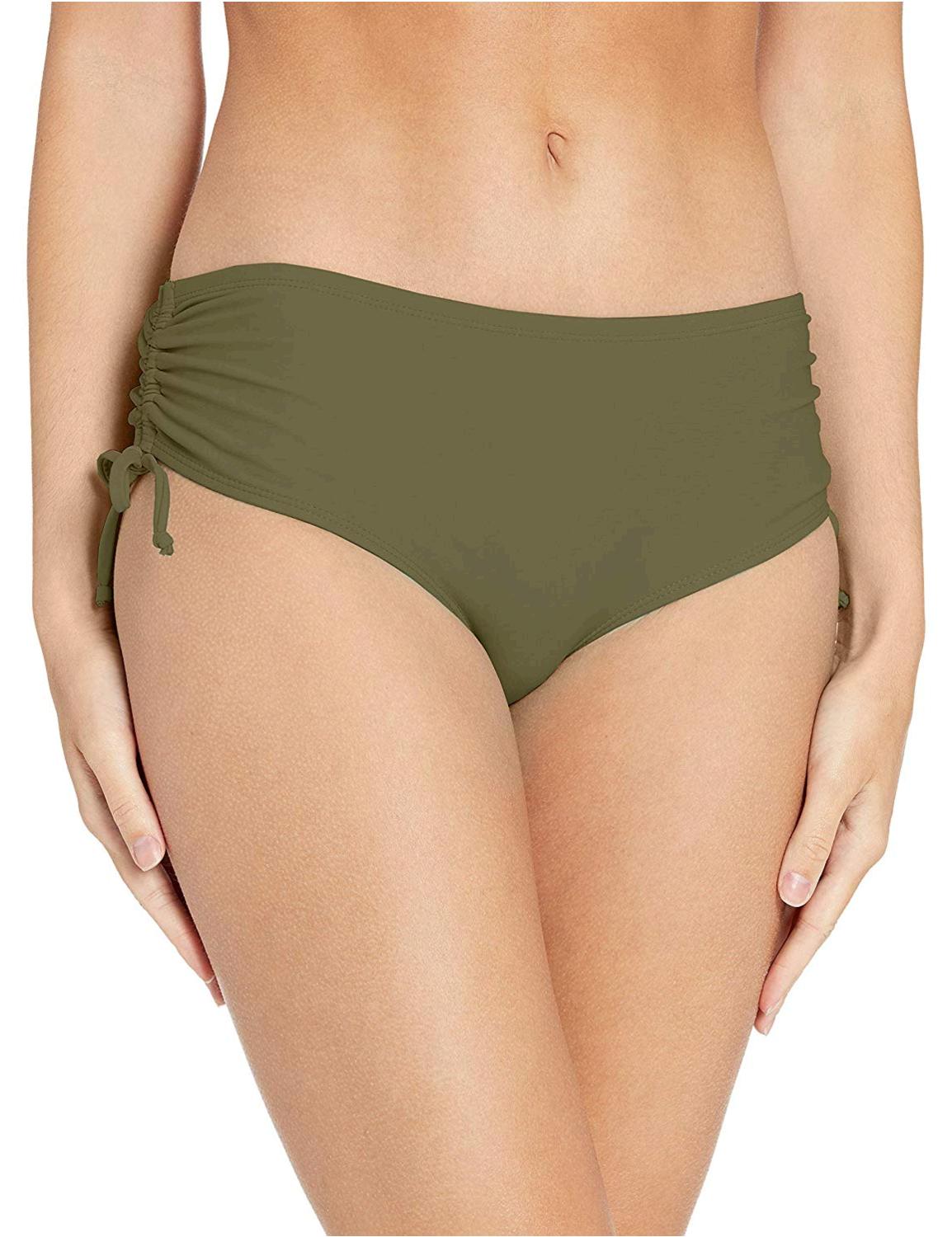 Catalina Women S Side Tie Bikini Swim Bottom Olive Green Size X Large