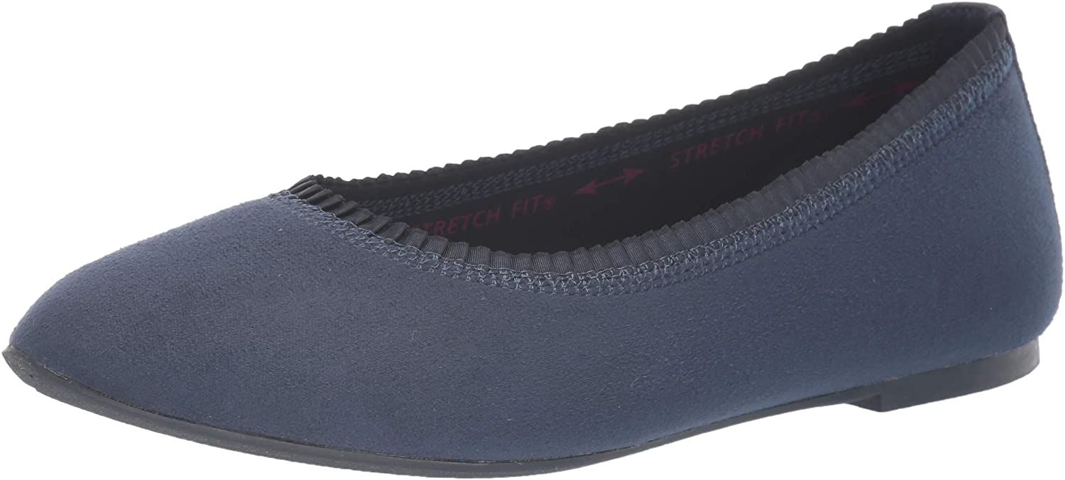 Skechers Women's CleoConcertinaRuffled Collar Skimmer Ballet Flat