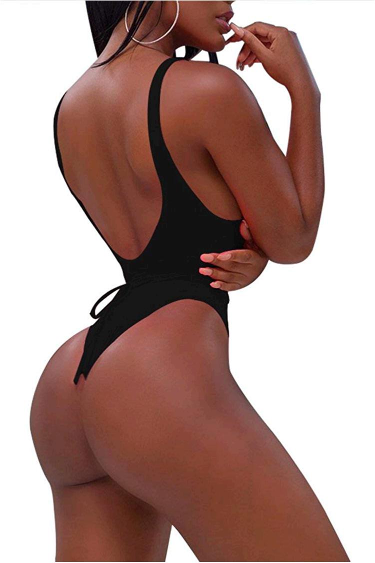 Sovoyontee Women S Sexy One Piece Swimsuits Bikini Bathing Black Size 22770 Hot Sex Picture image