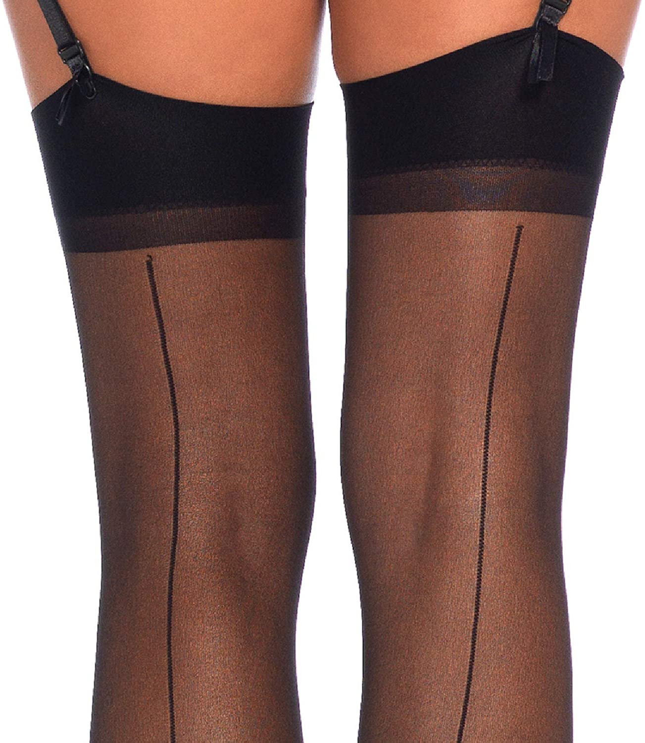 Leg Avenue Women S Sheer Backseam Stockings Black Size Plus Size Nciv Ebay