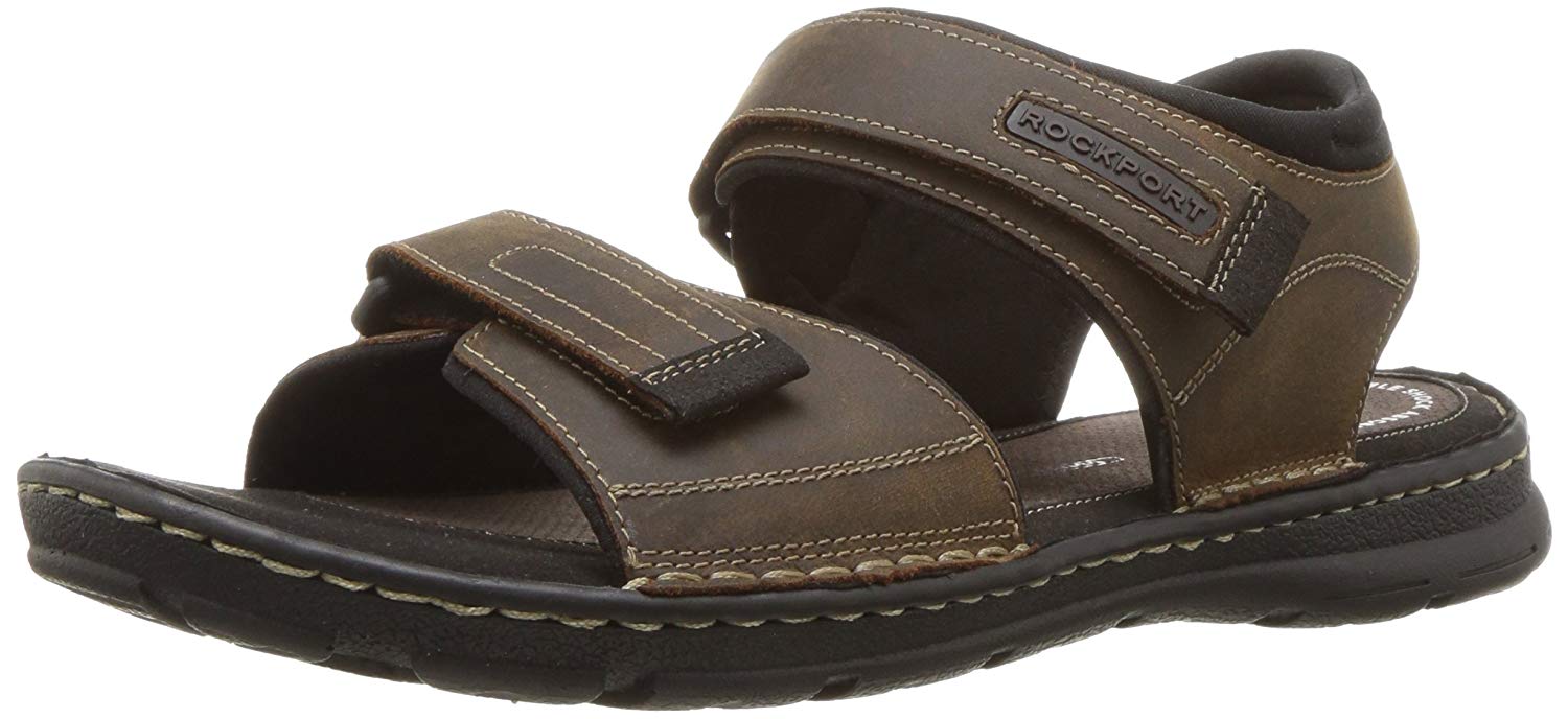 rockport men's sandals leather