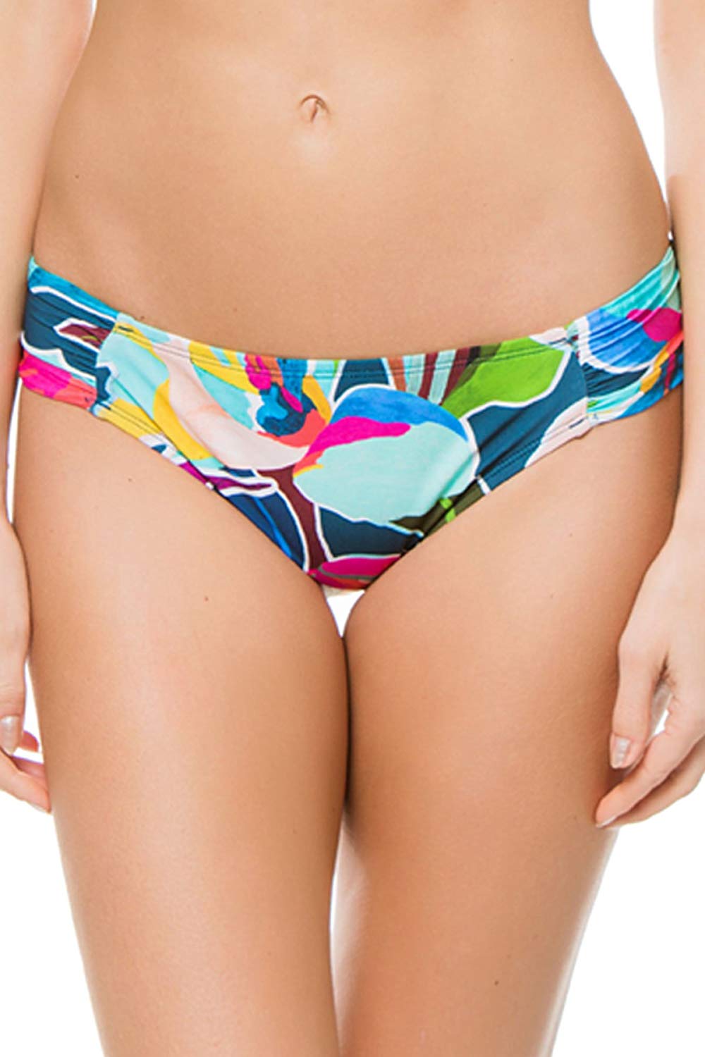 La Blanca Women S Side Shirred Hipster Bikini Swimsuit MultiColor