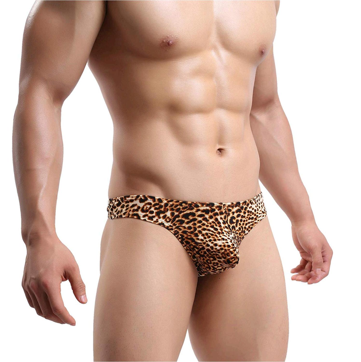 Musclemate Hot Men S Leopard Print Thong G String Underwear Gold