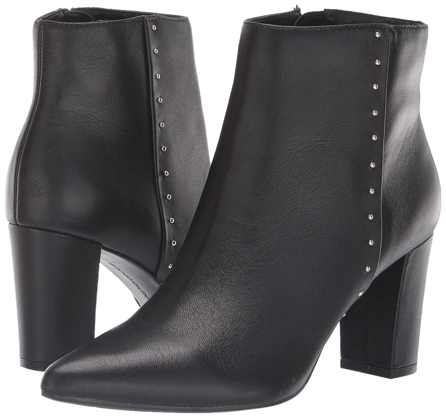 Bandolino Womens Zoila Leather Pointed Toe Ankle Fashion Boots Black Size EBay