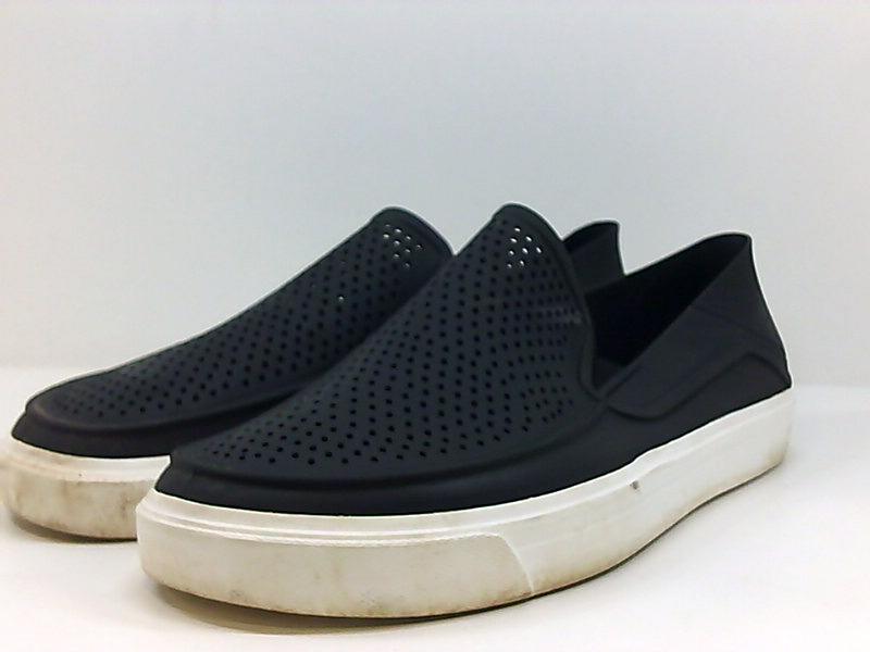 Crocs Men's CitiLane Roka Slip-On Sneaker, Comfortable, Black/White ...