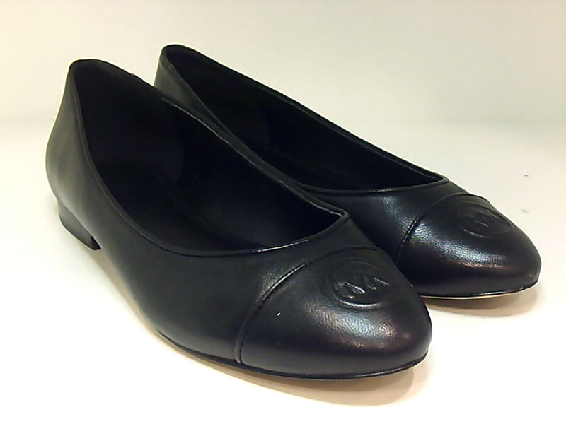 Michael Kors Womens Dylyn Leather Closed Toe Ballet Flats, Black, Size ...