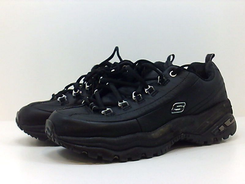 Skechers Womens 1728wnv Low Top Lace Up Walking Shoes, Black, Size 8.0 ...