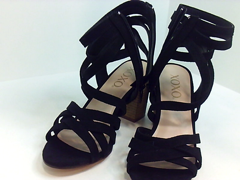 Xoxo Womens Eden Fabric Open Toe Casual Ankle Strap Sandals, Black ...