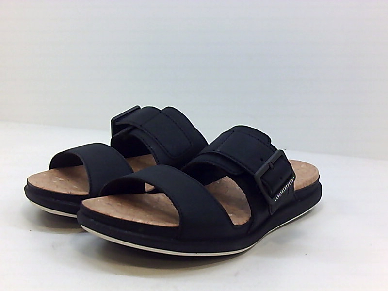 Clarks Womens 26142551 Open Toe Casual Slide Sandals, Black, Size 6.5 ...