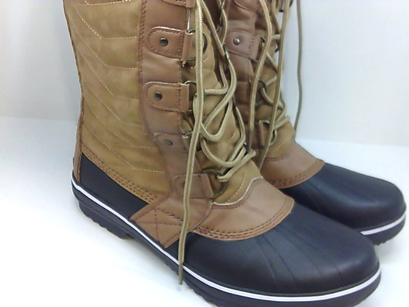 tan mid calf flat boots