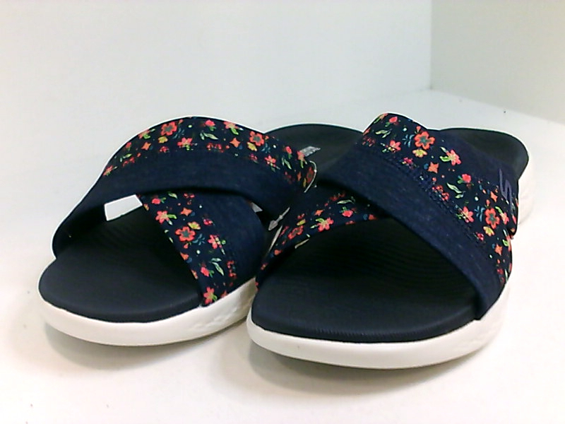 Skechers Women's Shoes 140038 Fabric Open Toe Casual Slide, Navy, Size 10.0 zzff 194428352343 | eBay