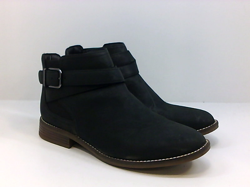 clarks womens camzin step booties stacked heel