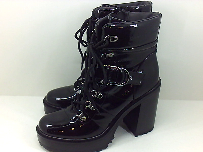 guess women's tessey high heel combat booties