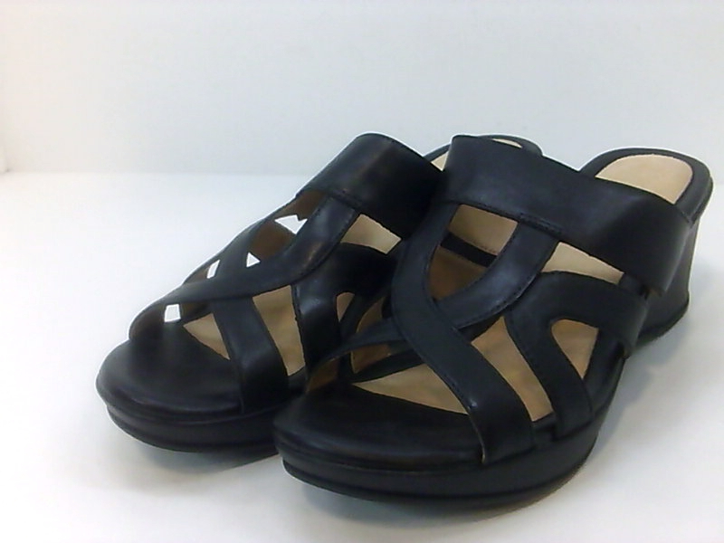 Naturalizer Womens Violet Leather Open Toe Casual Platform, Black, Size ...