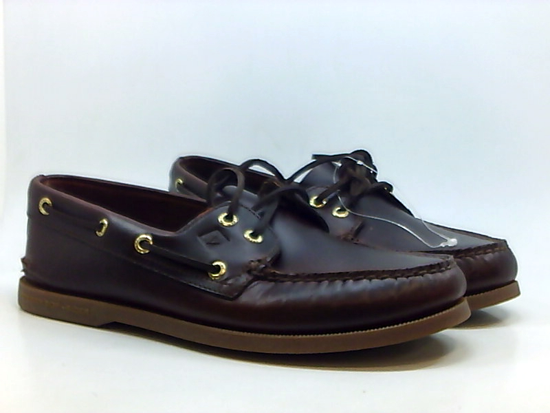 Sperry Mens Top Sider Mens's A/O Leather Closed Toe Boat, Amaretto ...