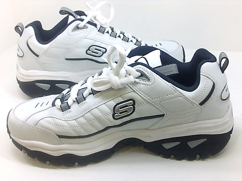 Skechers Mens Energy-After Burn Low Top Lace Up Running, White/Navy ...