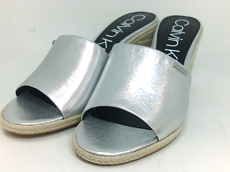 calvin klein silver sandals