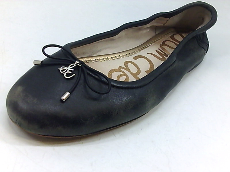Sam Edelman Womens felicia Leather Closed Toe Ballet, Black Leather ...