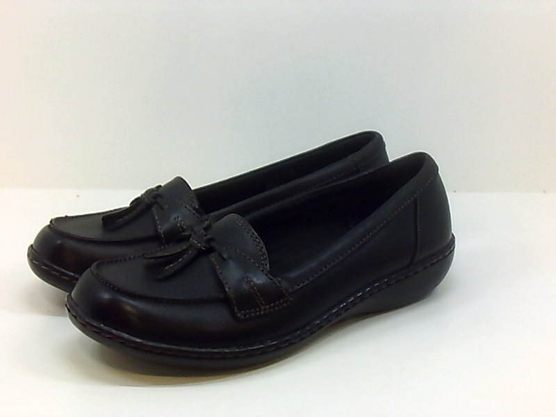 Clarks Womens Ashland Bubble Leather Closed Toe Loafers, Black, Size 8. ...