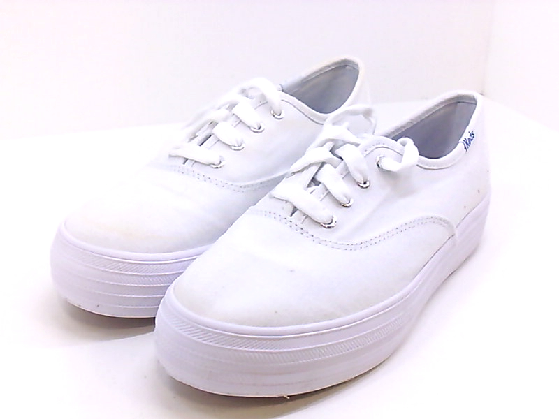 Keds Womens Triple Fabric Low Top Lace Up Fashion Sneakers, White, Size ...