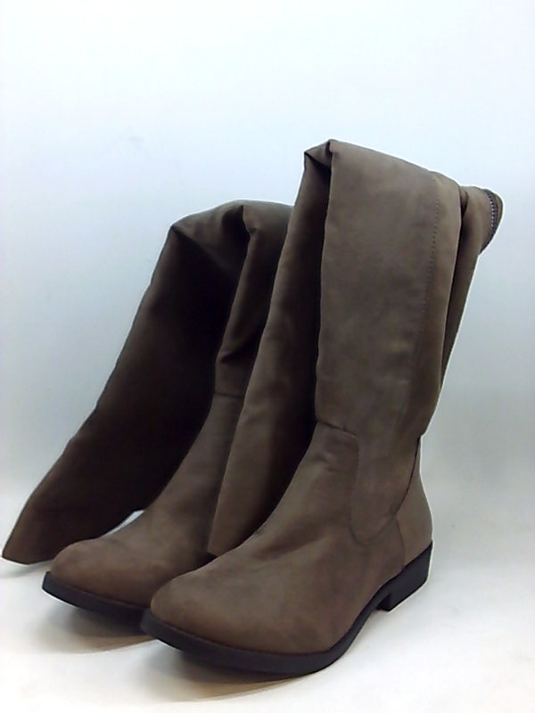 Style & Co. Womens Hayley Faux Suede Zipper Riding Boots, Truffle, Size ...