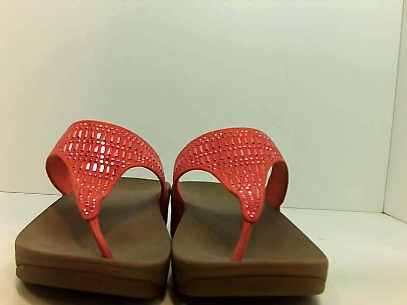 FitFlop Women's Incastone Toe-Thong Sandals Flip-Flop, Fire Red, Size 8 ...
