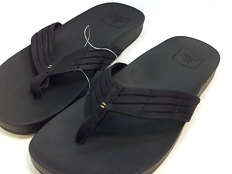 Reef Womens Sandals Sunny | Vegan Leather Flip Flops for Women, Black, Size 6.0 | eBay
