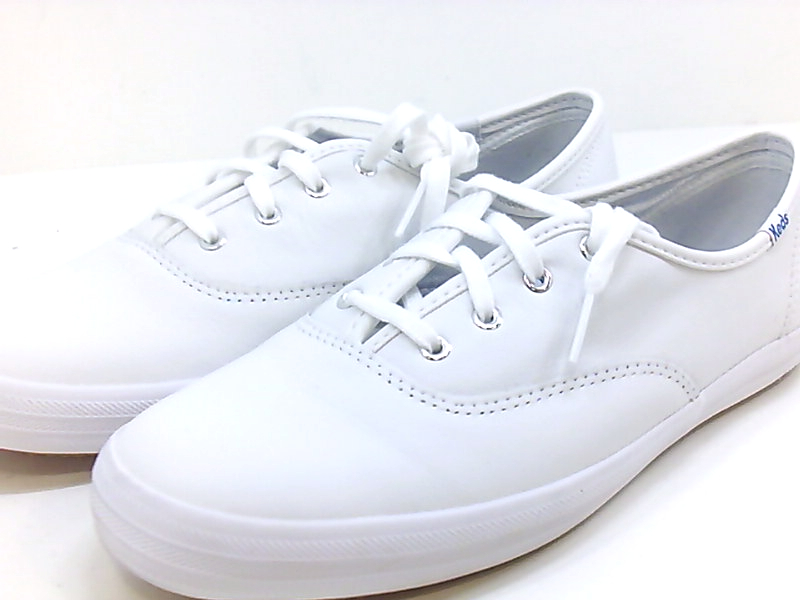 Keds Womens Champion Leather Low Top Lace Up Fashion, White Leather ...