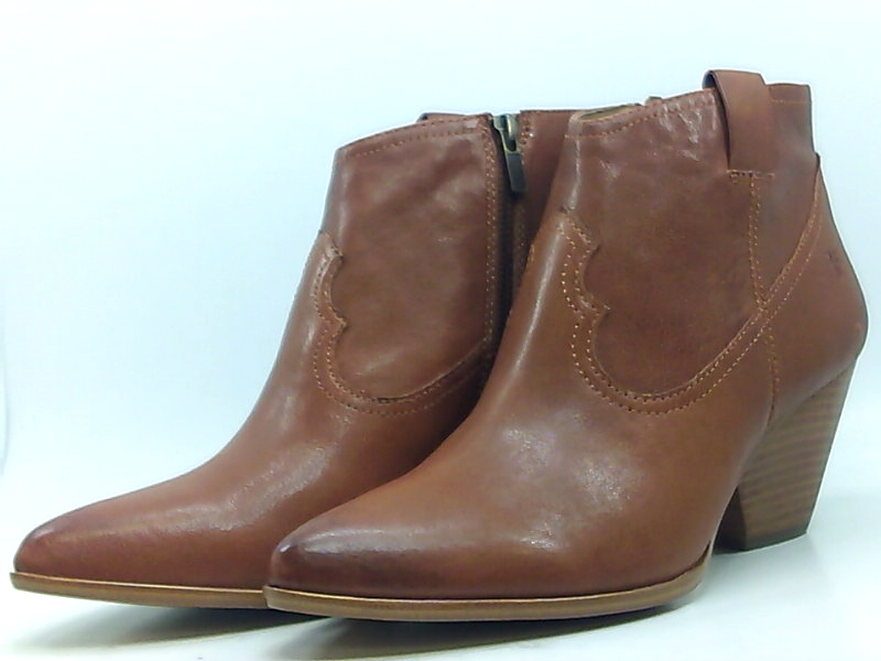 frye cognac booties
