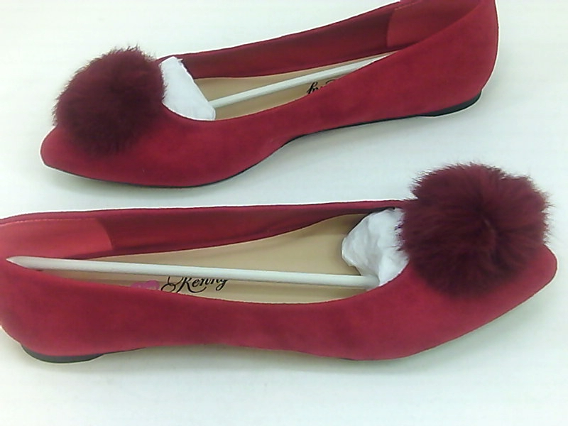 red closed toe mules