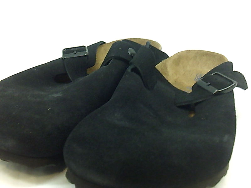 Birkenstock Womens Boston Closed Toe Mules Black Suede Size 100 Tfcc Ebay