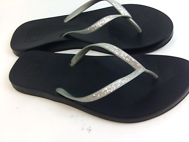 Reef Womens Sandals Stargazer Glitter Flip Flops for Women, Silver