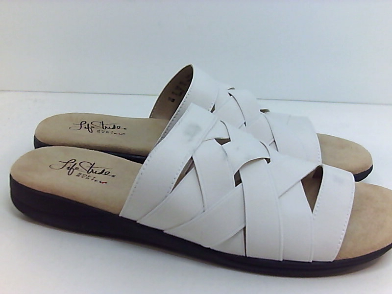 LifeStride Womens Emilia Open Toe Casual Sandals, White Sand, Size 8.0 VU6z | eBay