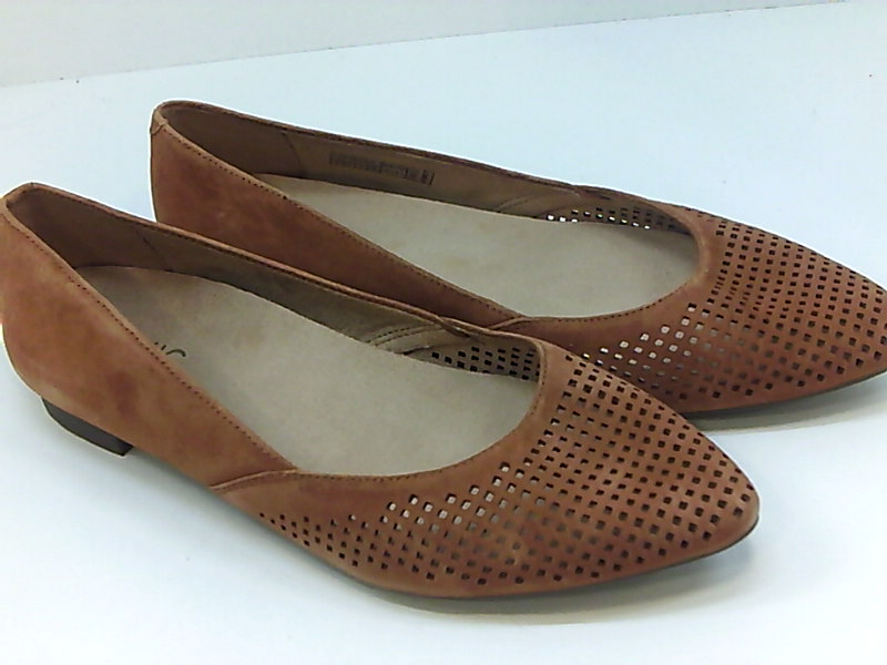 vionic gem posey suede perforated flats