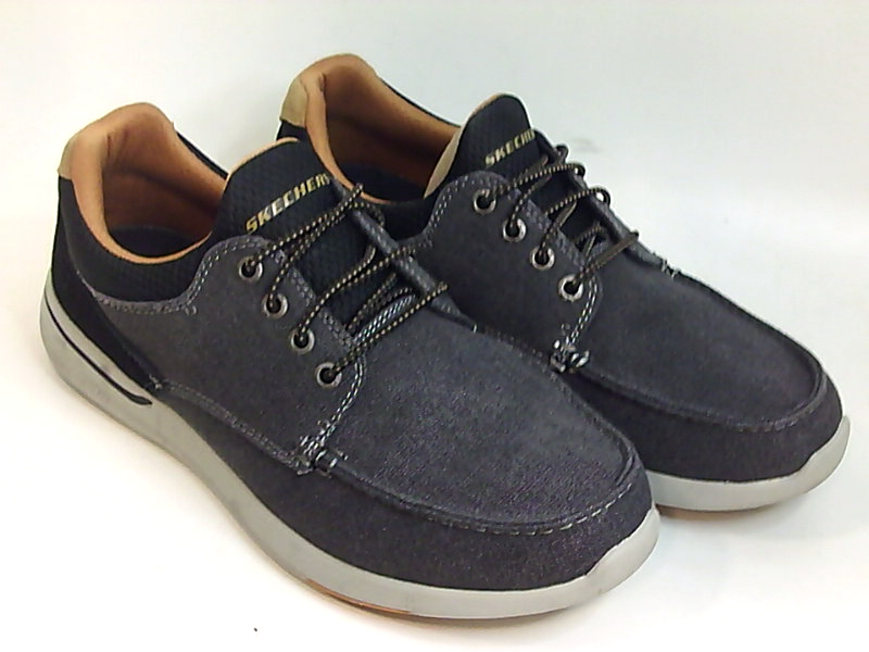 Skechers Men's Relaxed FitElentMosen Boat Shoe, Black, Size 10.0 9Ggx