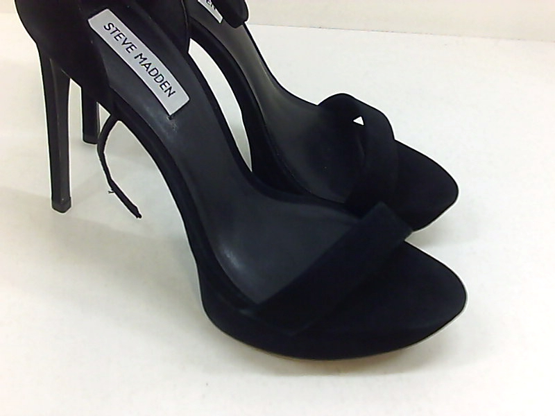 steve madden black open toe heels