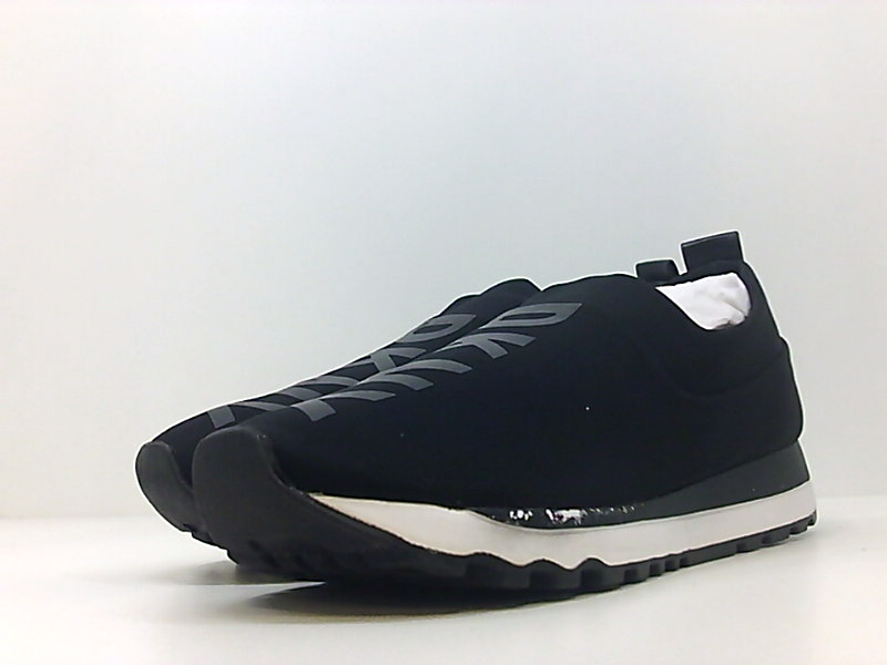 DKNY Womens Jadyn Fabric Low Top Slip On Fashion Sneakers, Black, Size