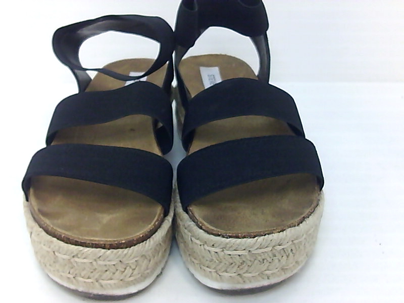 Steve Madden Womens Kimmie Open Toe Casual Espadrille Sandals, Black ...