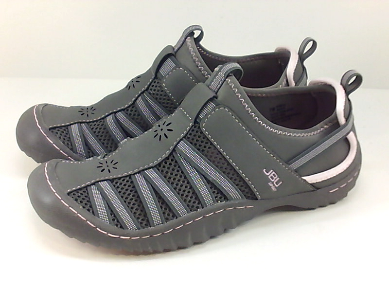 JBU Women's Shoes Arabella Fabric Low Top Slip On Fashion, Grey/Petal