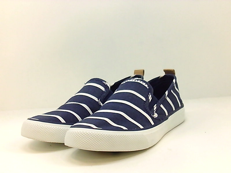 sperry white canvas slip on