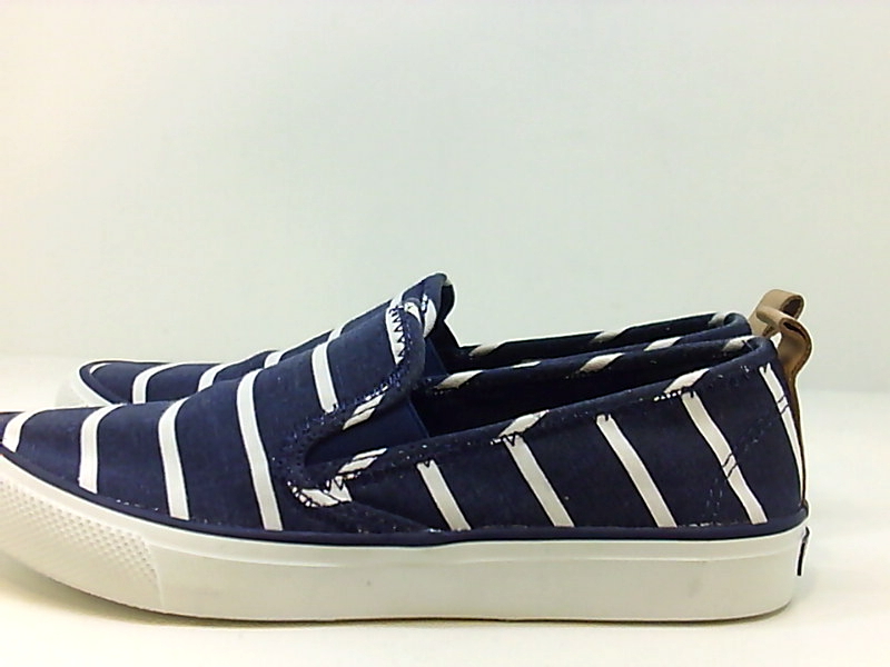 sperry white canvas slip on