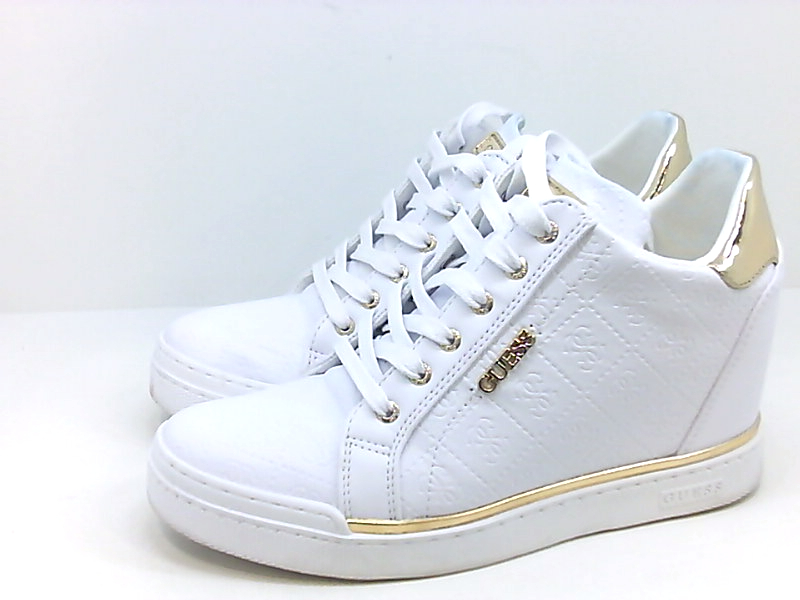 Guess Womens Guess Leather Low Top Lace Up Fashion Sneakers, White ...