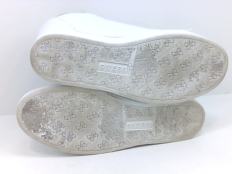 guess white leather shoes