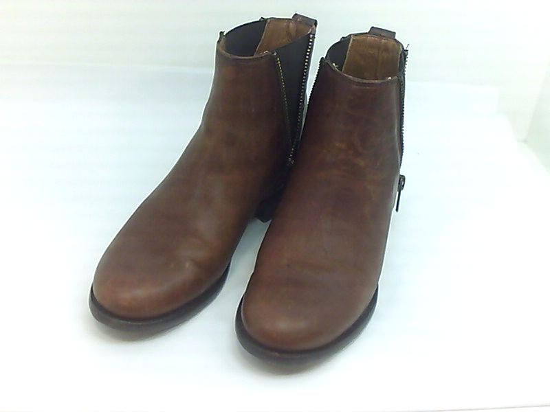 FRYE Women's Carly Zip Chelsea Boot, Cognac, Size 6.0 8ahZ | eBay