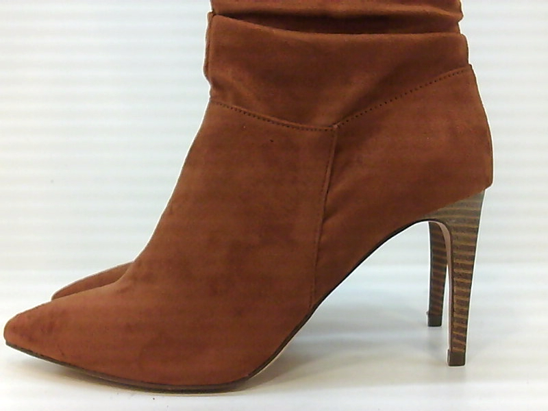 chestnut platform booties