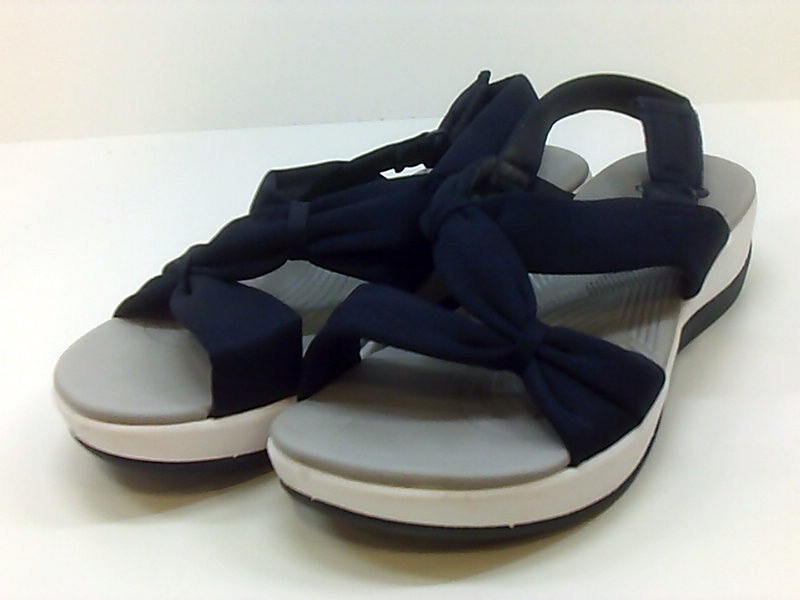 CLARKS Women�s Arla Primrose Sandal, Blue, Size 7.5 fZX4