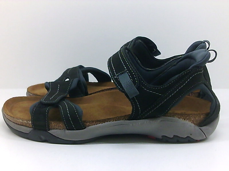 Naot Women's Shoes Flow Leather Open Toe Walking Sport, coal Nubuk