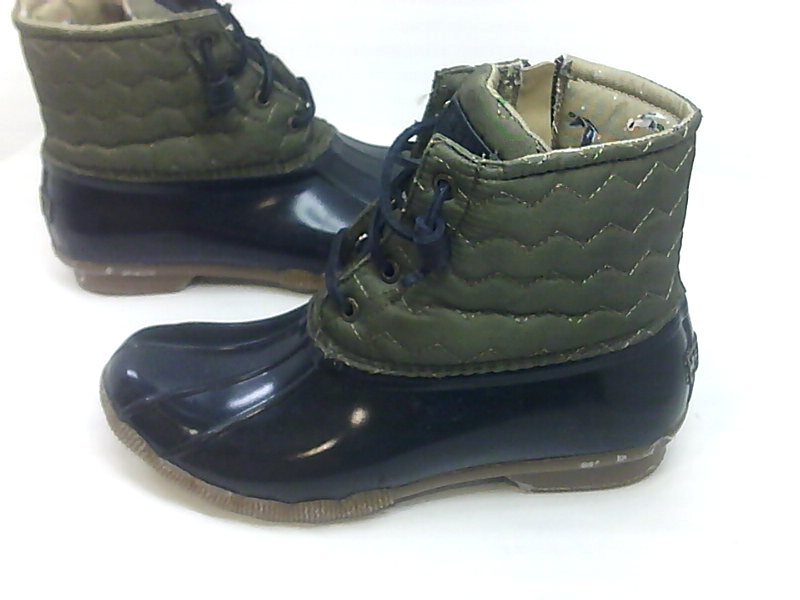 sperry olive quilted duck boots