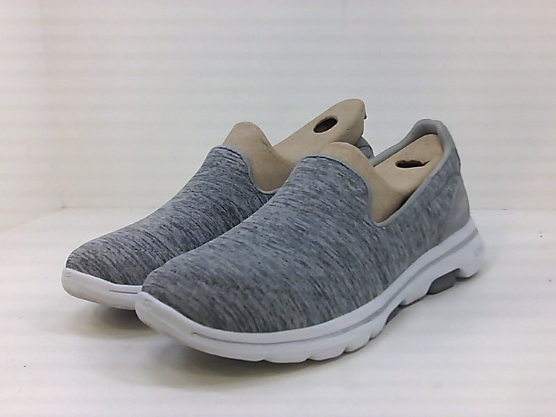 Skechers Womens 15903 Fabric Low Top Slip On Running Sneaker, Grey ...