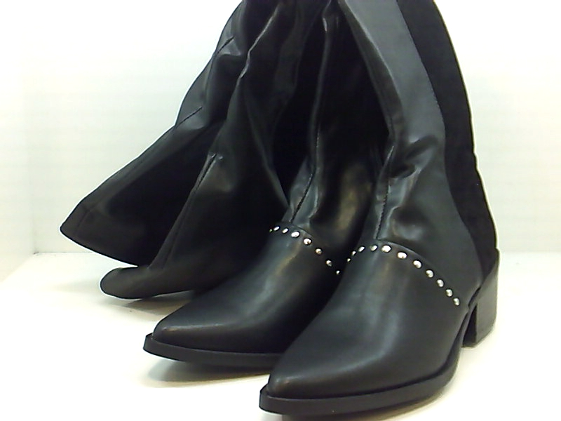 satin over knee boots